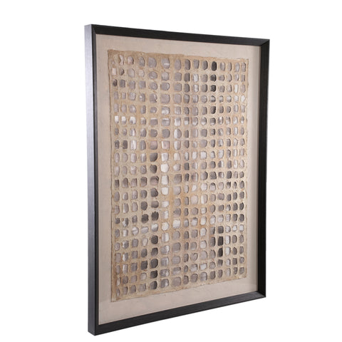 Panneau mural encadré en crème de Carmell en forme de rectangle en PS.