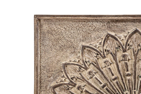 Brown MDF carved wall panel with antique look, size M.