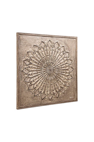 Brown MDF carved wall panel with antique look, size M.