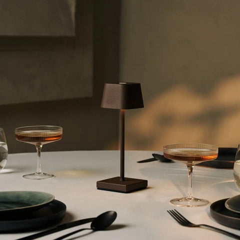 Sarphati Mini Mocha Brown Tafellamp - Draadloos Oplaadbaar & Dimbaar