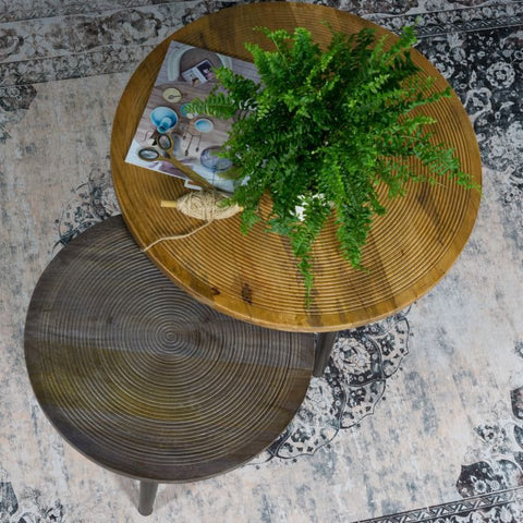 Vloerkleed Viola Antraciet 200 x 200 cm