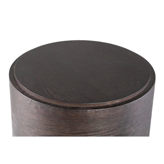 Chandar Black MDF round sidetable high