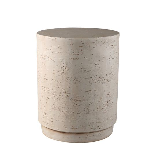 Chandar Cream MgO round side table