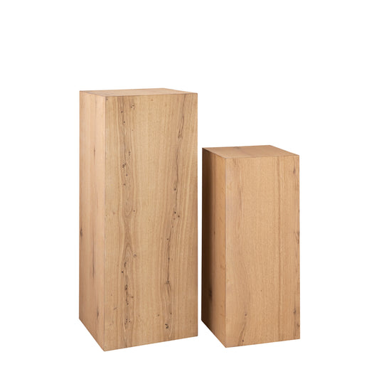 Chevar Natural oak wood pedestal SV2