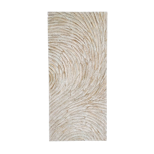 Cristal Blanco Panel de Pared de Madera con Ondas Rectangulares