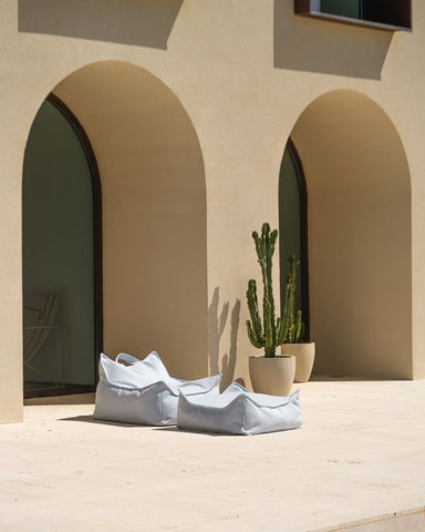 Wigiwama Outdoor Vierkante Poef - Blauw