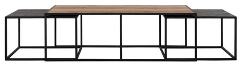 Mesa de centro Cosmo rectangular, juego de 3