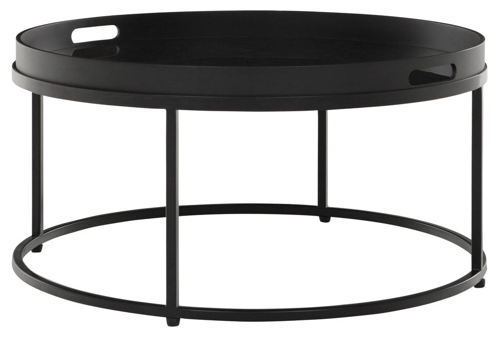 Mesa de centro de fibra dorada grande