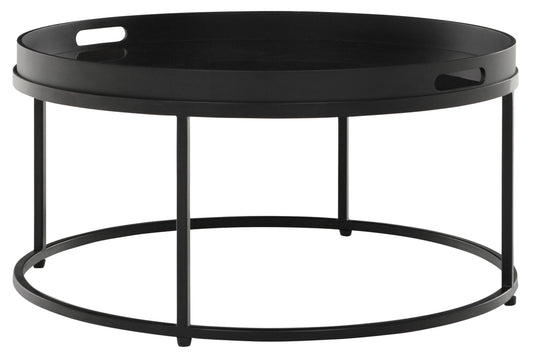 Mesa de centro de fibra dorada grande