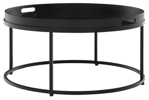 Mesa de centro de fibra dorada grande