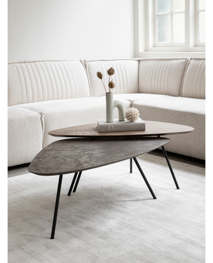 COFFEE TABLE PLECTRO EARTH, SET OF 2