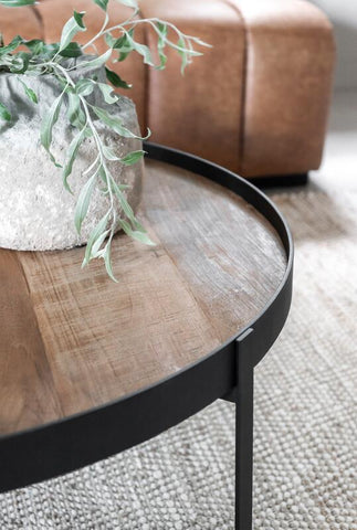 Table de café Pluto grande NOIRE