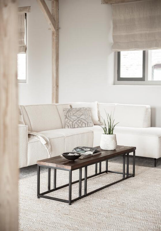 Mesa de centro de madera rectangular