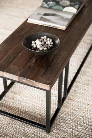 Mesa de centro de madera rectangular