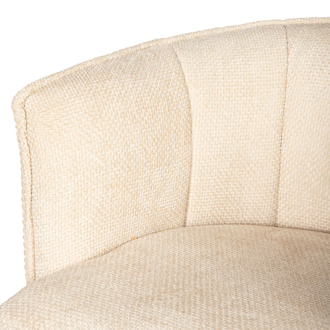 Silla de comedor giratoria color crema