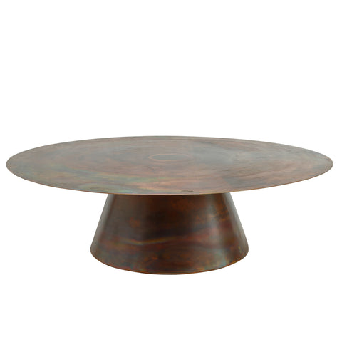 Comprador Cobre mesa de café redonda sv2
