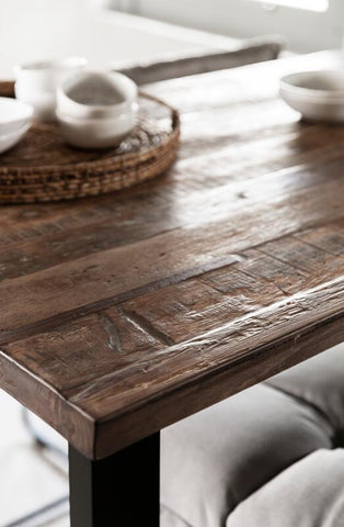 Tabla de contador de madera rectangular