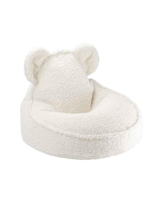 Crème Blanc Ours Pouf