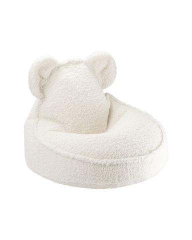 Crème Blanc Ours Pouf