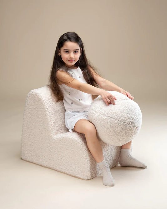 Nube de crema blanca silla