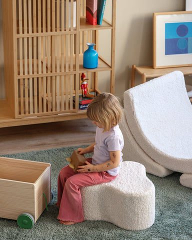 Crème Blanc Nuage Pouffe