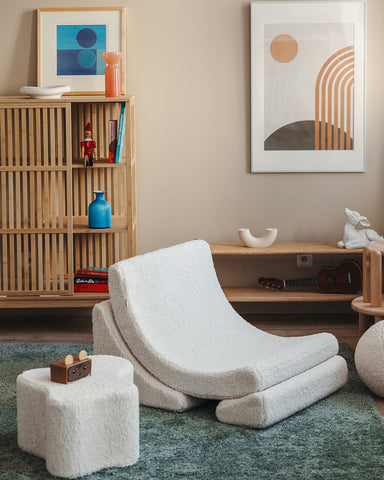 Crème Blanc Nuage Pouffe