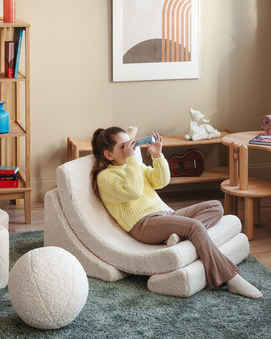 Silla de luna blanca crema