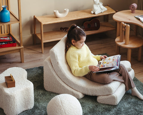 Silla de luna blanca crema