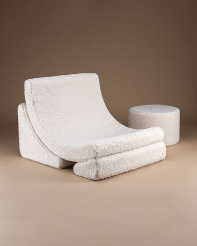Silla de luna blanca crema