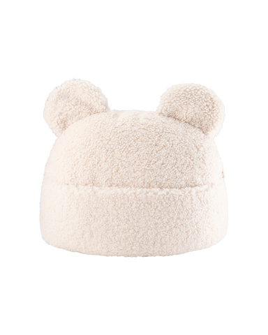 Crème Blanc Teddy Pouch