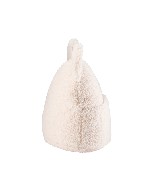 Crème Blanc Teddy Pouch