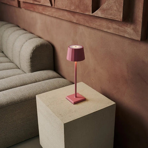 Wouter Flamingo Roze oplaadbare tafellamp-Draadloos opladen, dimbare, 120 uur batterijduur