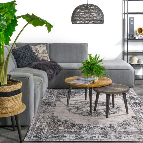 Vloerkleed Viola Antraciet 200 x 200 cm