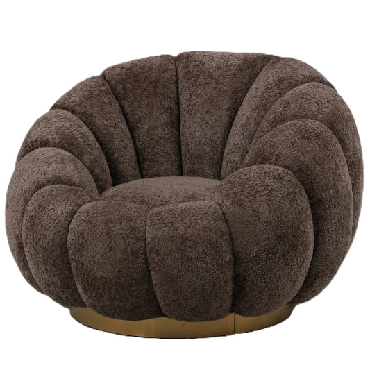 Daisy fauteuil antelope gold base with swivel
