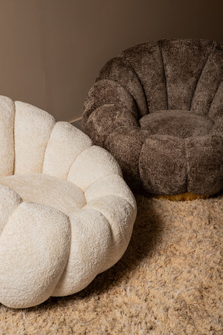 Daisy fauteuil antelope gold base with swivel