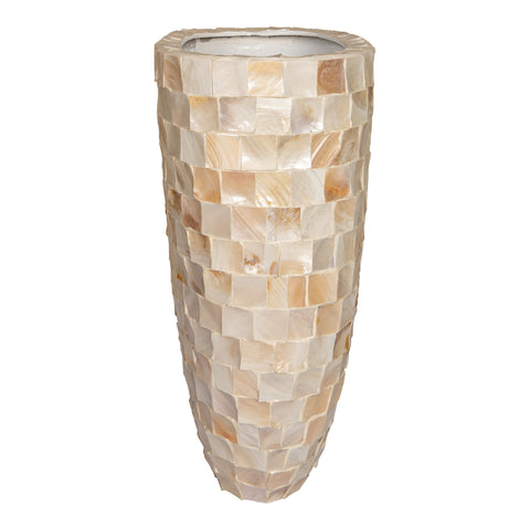 Daven Cream poly shell paper pot oval high L