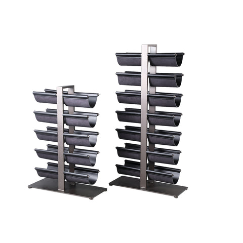 Davitt Black steel winerack PU leather holders L