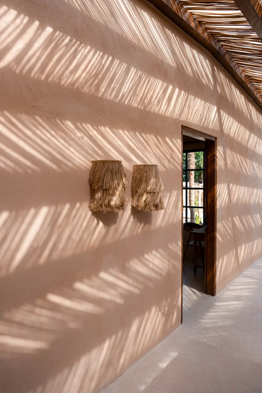 La aplicación de pared de abacá - Natural - S