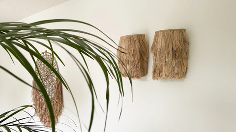 La aplicación de pared de abacá - Natural - S