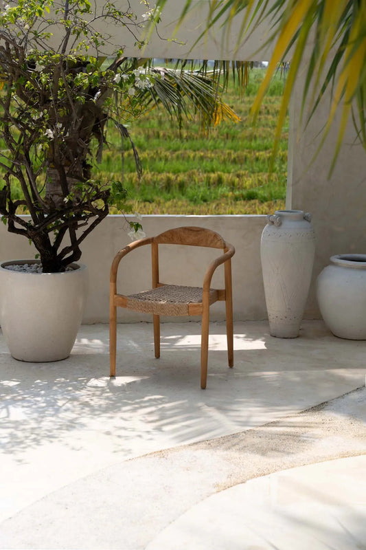La silla de comedor Amaya - Natural - Exterior