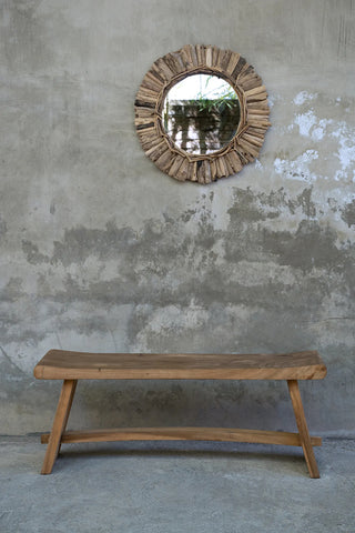 Le Driftwood Crown Mirror - Naturel - M