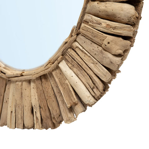 Le Driftwood Crown Mirror - Naturel - M
