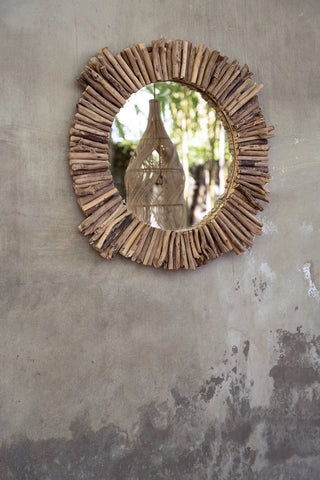 Le miroir Driftwood Halo - Naturel - M_40