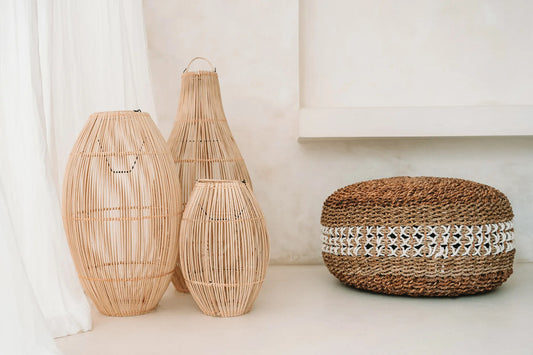 Le pouf en macramé