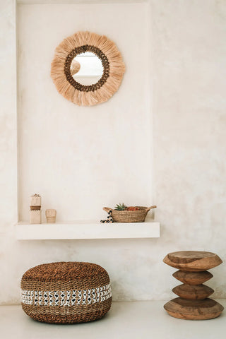 Le pouf en macramé
