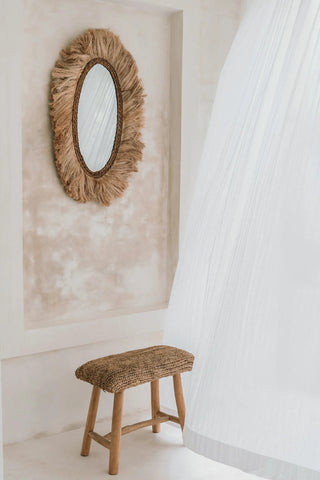 Le banc en raphia - Naturel