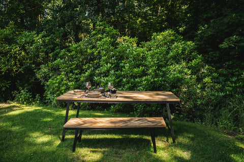 Le banc à chevrons - Naturel - 150 en seulement.