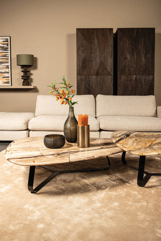 Deeba coffeetable petrified wood 130