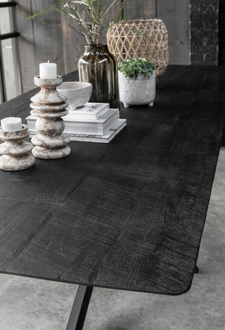 Mesa de comedor Curvas rectangulares NEGRO
