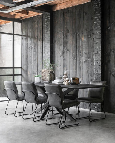 Mesa de comedor Curvas rectangulares NEGRO
